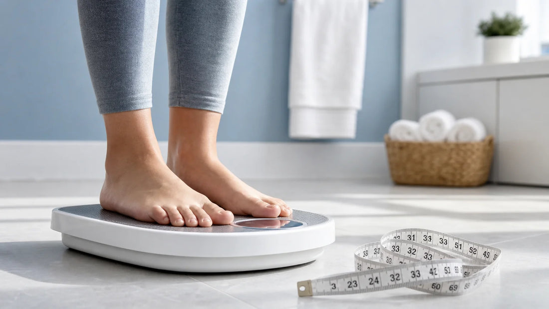 Person on a scale illustrating weight loss and thyroid health questions